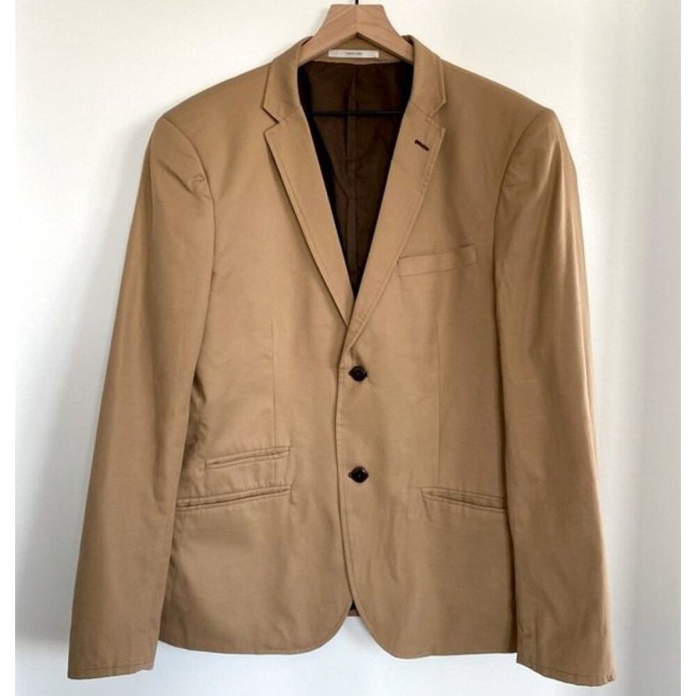 ASOS EDGE Cotton Blazer Tan Size L
